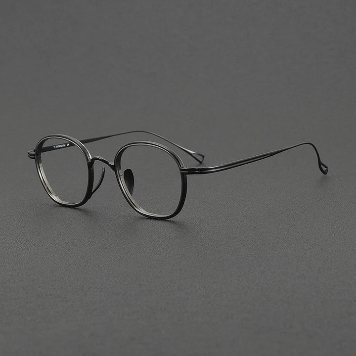 Muzz Unisex Full Rim Oval Square Titanium Eyeglasses 81234