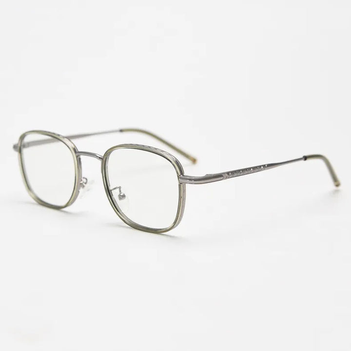 CCspace Unisex Full Rim Square Alloy Eyeglasses 56833 Full Rim CCspace C5Green