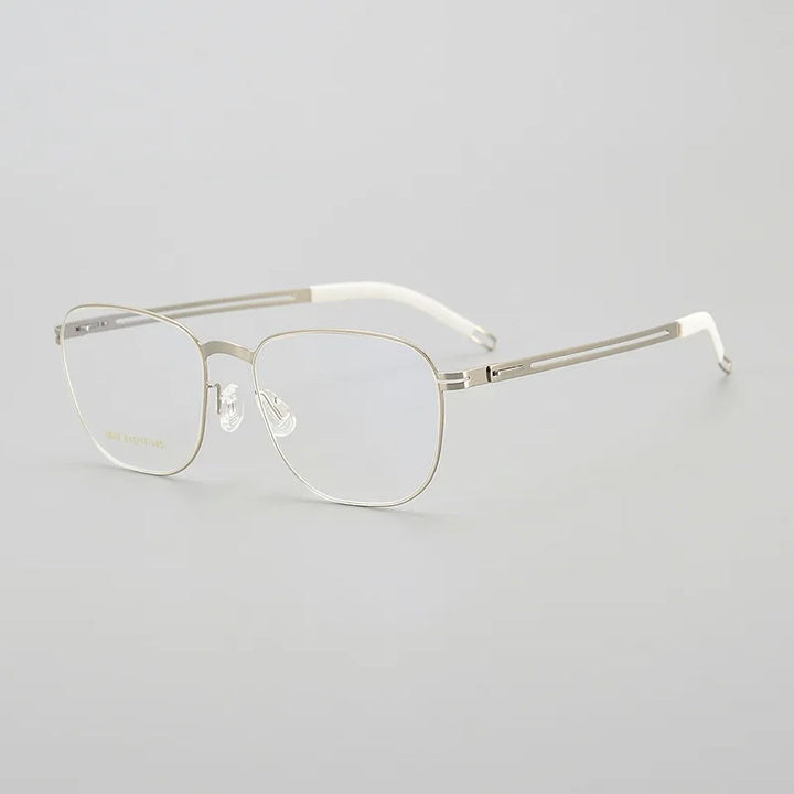 Black Mask Women's Full Rim Square Stainless Steel Eyeglasses Bm6607 Full Rim Black Mask Silver