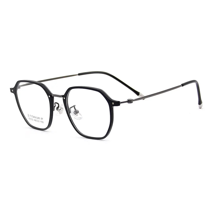 Gmei Women's Full Rim Flat Top Polygon Tr 90 Titanium Eyeglasses 82002
