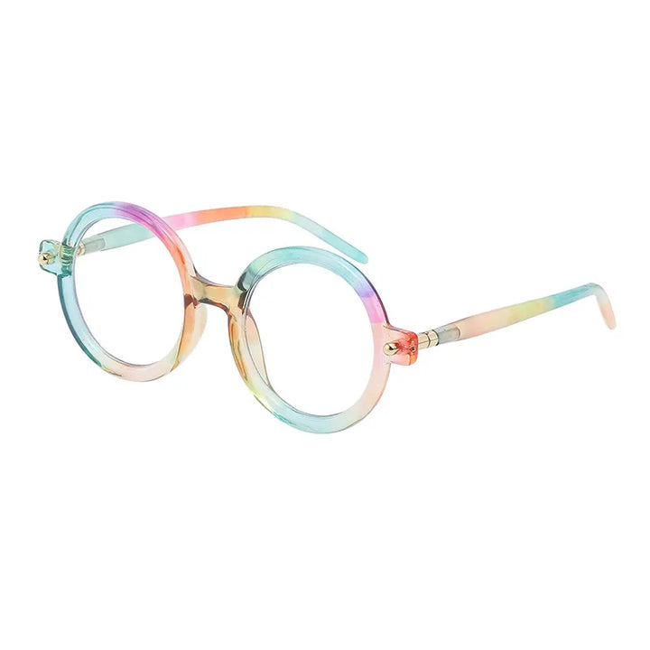 Kocolior Unisex Full Rim Round Acetate Hyperopic Reading Glasses 86602 Reading Glasses Kocolior Flower 0