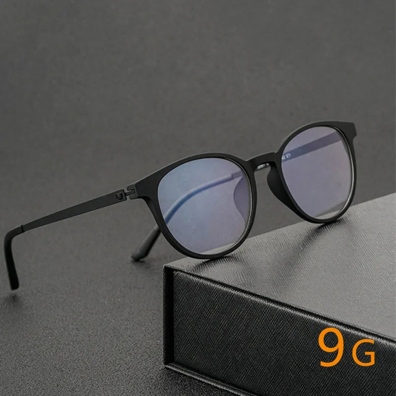 Kocolior Unisex Full Rim Round Tr 90 Titanium Hyperopic Reading Glasses 23091 Reading Glasses Kocolior