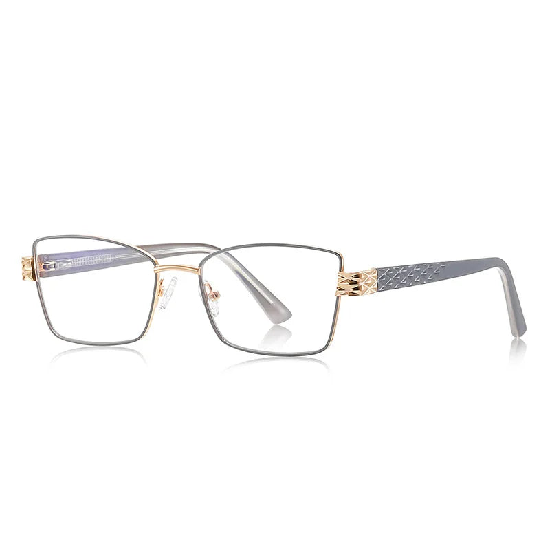 CCspace Women's Full Rim Square Alloy Tr 90 Reading Glasses 310553