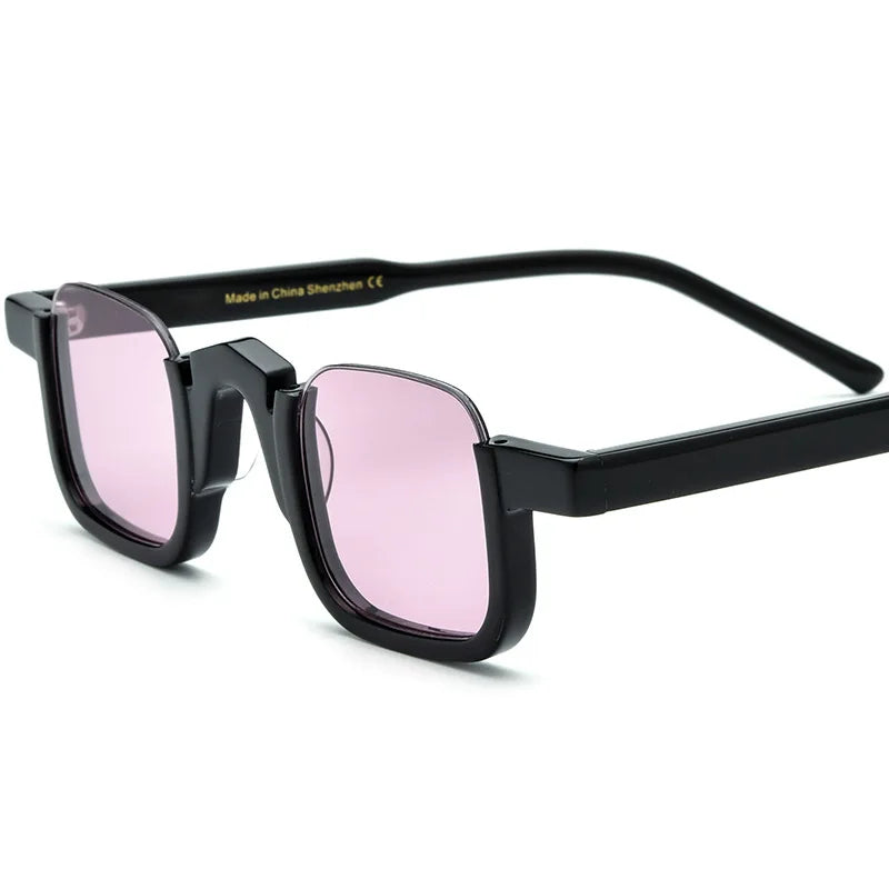 Nobler Women's Semi Rim Bottom Square Acetate Polarized Sunglasses 9352 Sunglasses Nobler C5