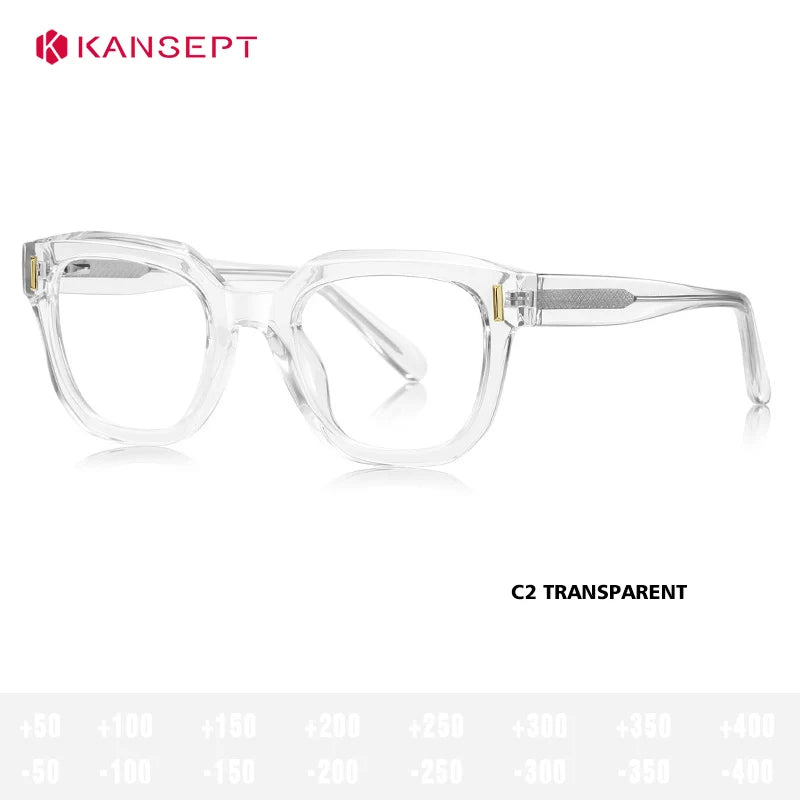 Kansept Unisex Full Rim Square Tr 90 Alloy Reading Glasses 71009