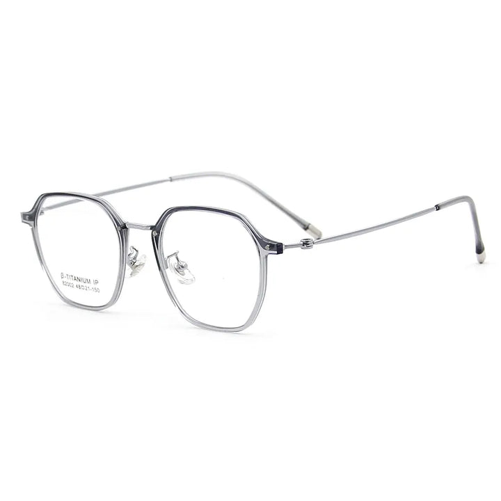 Gmei Women's Full Rim Flat Top Polygon Tr 90 Titanium Eyeglasses 82002