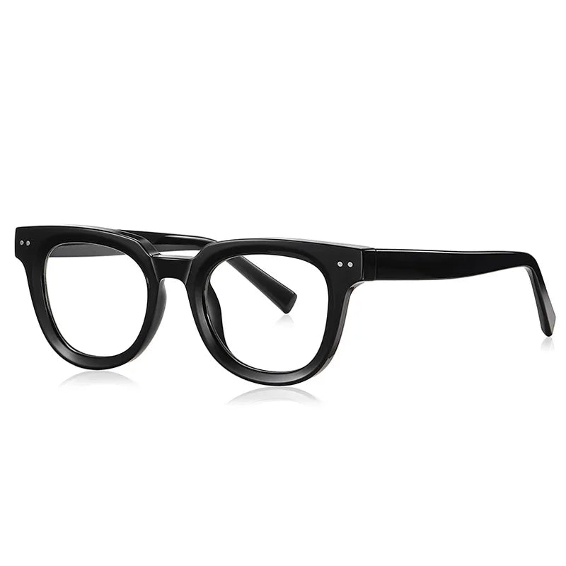 Kocolior Unisex Full Rim Square Acetate Hyperopic Reading Glasses 2120 Reading Glasses Kocolior Black 0 