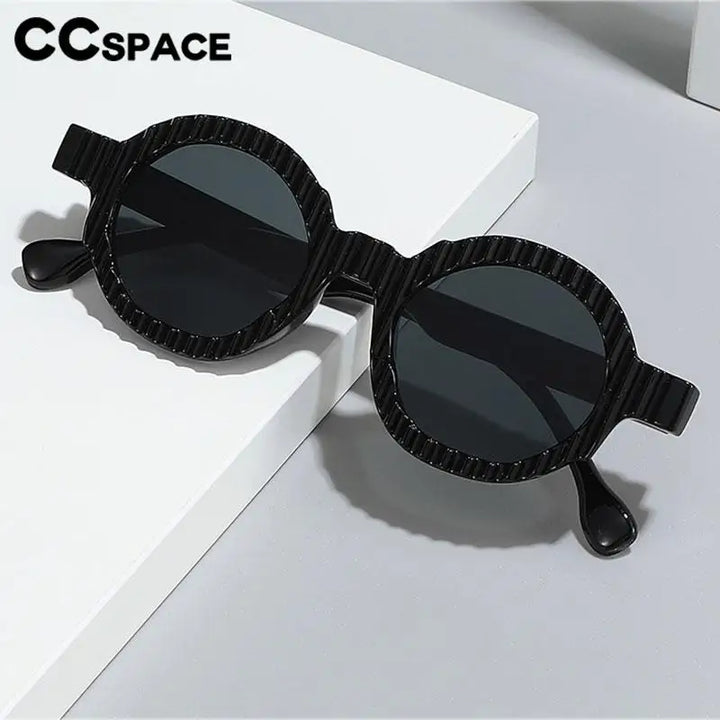 CCspace Women's Full Rim Round Polycarbonate UV400 Sunglasses 57504 Sunglasses CCSpace