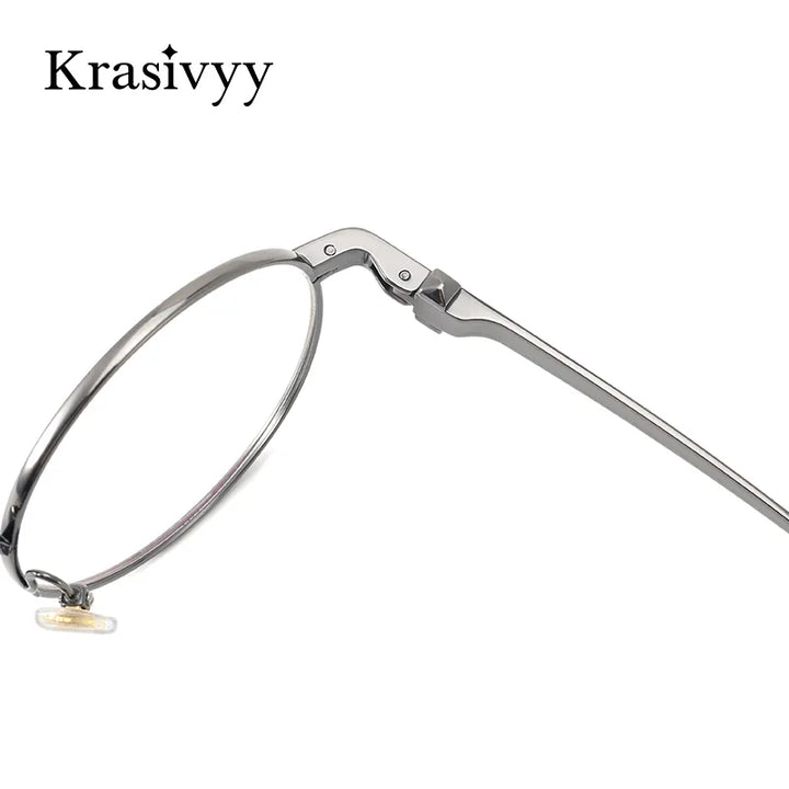 Krasivyy Unisex Full Rim Round Titanium Eyeglasses Kr02930 Full Rim Krasivyy   