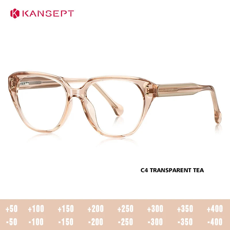 Kansept Women's full Rim Oval Square Tr 90 Alloy Reading Glasses 52101