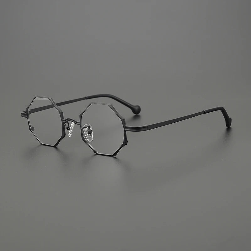 Nobler Women's Full Rim Polygon Titanium Eyeglasses 185849 Full Rim Nobler