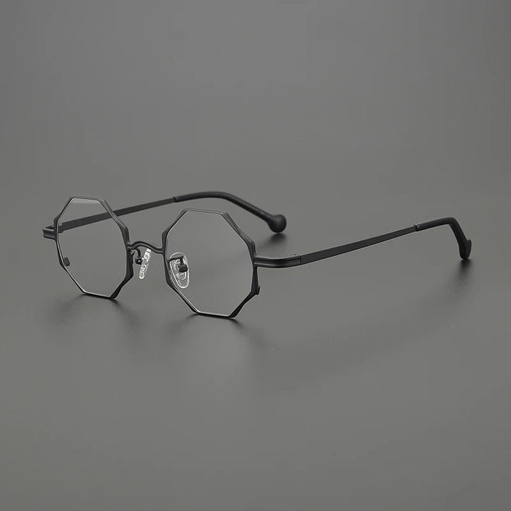 Nobler Women's Full Rim Polygon Titanium Eyeglasses 185849 Full Rim Nobler