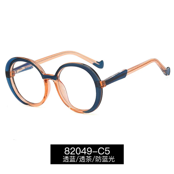 Handoer Women's Full Rim Oval Round Tr 90 Alloy Eyeglasses 48209