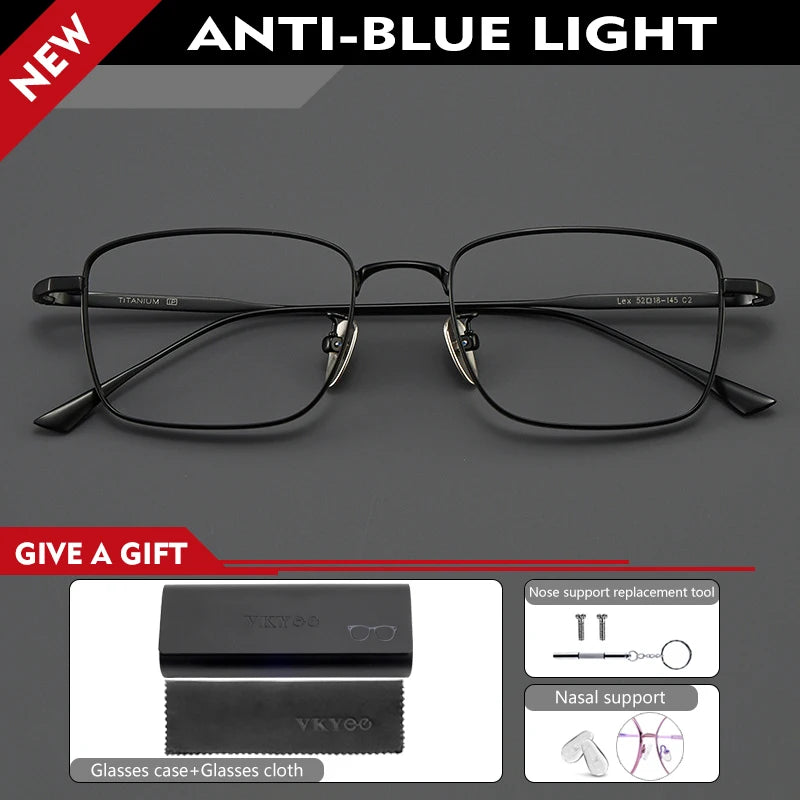 Vicky Women's Semi Rim Square Titanium Reading Glasses 441908 Reading Glasses Vicky 0 1908-LEX-black