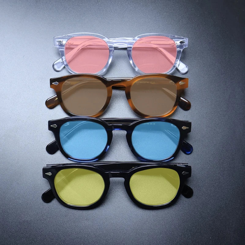 Gatenac Unisex Full Rim Square Polarized Acetate Sunglasses Mo14 Sunglasses Gatenac