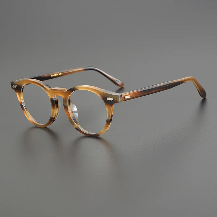 Nobler Unisex Full Rim Round Cat Eye Acetate Eyeglasses C505 Full Rim Nobler