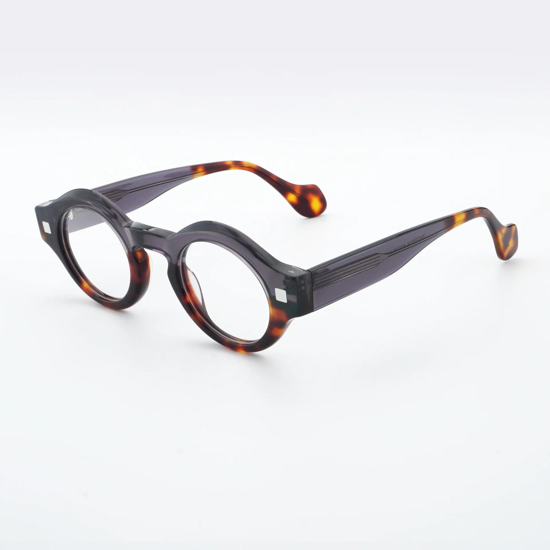 Hewei Women's Full Rim Round Thick Acetate Eyeglasses 23061