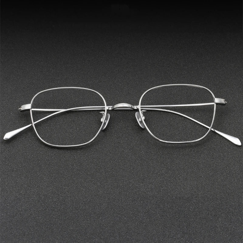 Black Mask Unisex Full Rim Square Titanium Eyeglasses 199gms Full Rim Black Mask