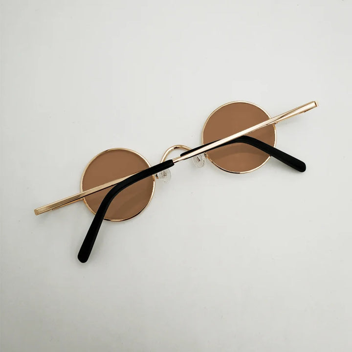 Yujo Unisex Full Rim Small Round Alloy Polarized Sunglasses 3836 Full Rim Yujo