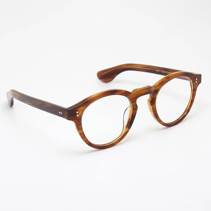 Black Mask Unisex Full Rim Oval Round Acetate Eyeglasses 195142