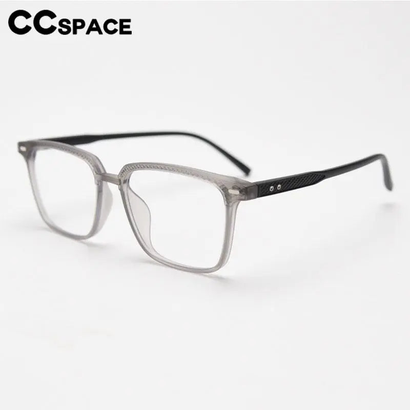 CCspace Unisex Full Rim Square Tr 90 Titanium Eyeglasses 56902 Full Rim CCspace