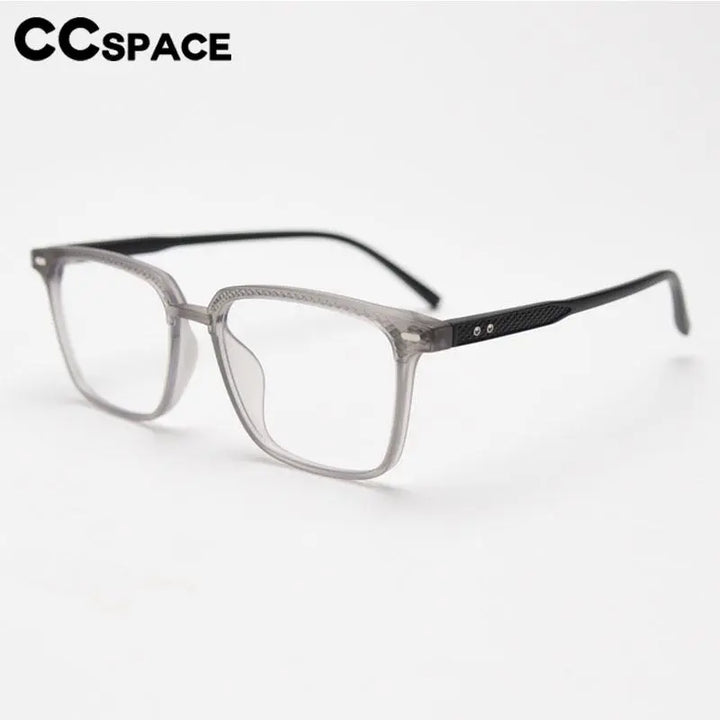 CCspace Unisex Full Rim Square Tr 90 Titanium Eyeglasses 56902 Full Rim CCspace
