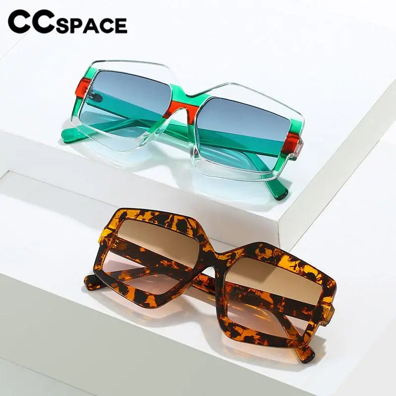 CCspace Unisex Full Rim Square Plastic Eyeglasses Sunglasses 56825 Full Rim CCspace