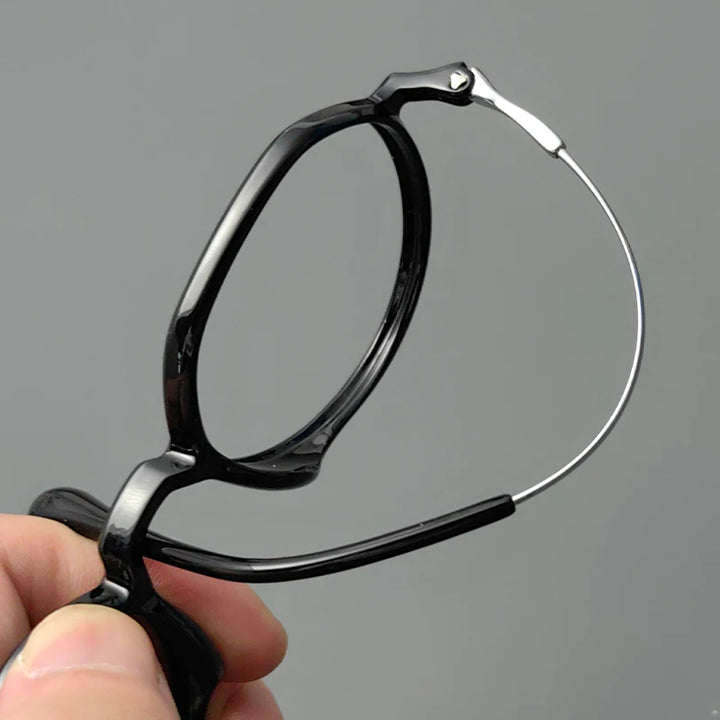 CCspace Unisex Full Rim Round Tr 90 Titanium Eyeglasses 57100 Full Rim CCspace