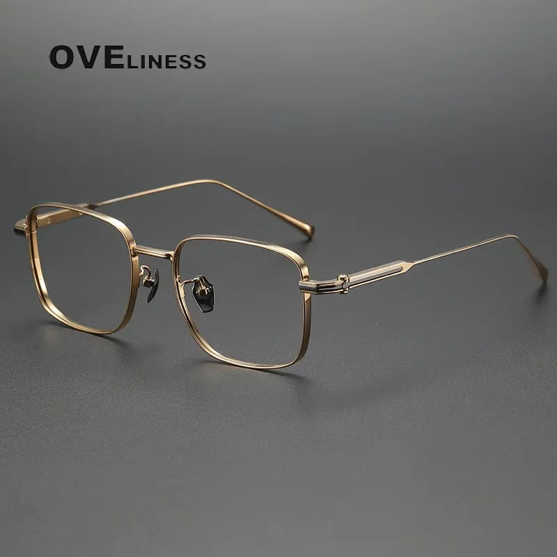 Oveliness Unisex Full Rim Square Titanium Eyeglasses 80984