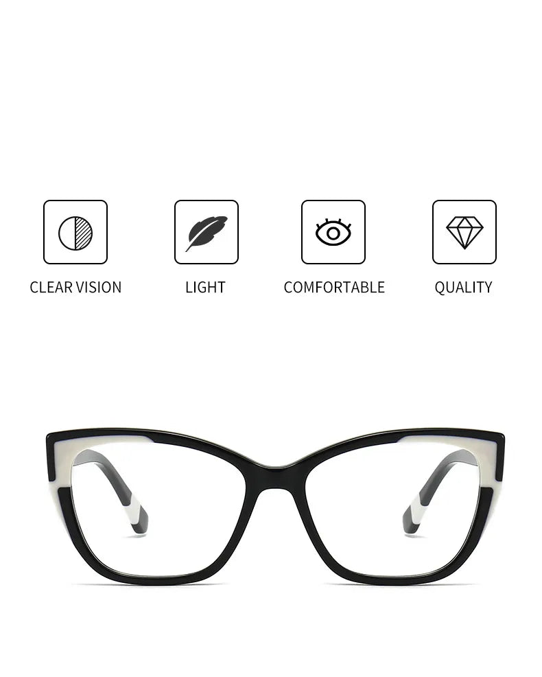 CCspace Unisex Full Rim Large Square Acetate Eyeglasses 56940 Full Rim CCspace