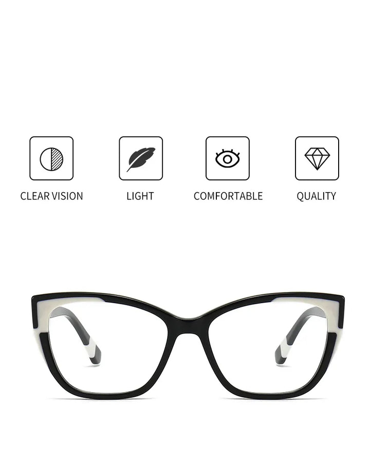 CCspace Unisex Full Rim Large Square Acetate Eyeglasses 56940 Full Rim CCspace