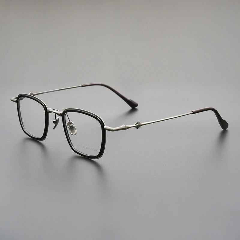 Yimaruili Unisex Full Rim Square Titanium Acetate Eyeglasses M81224