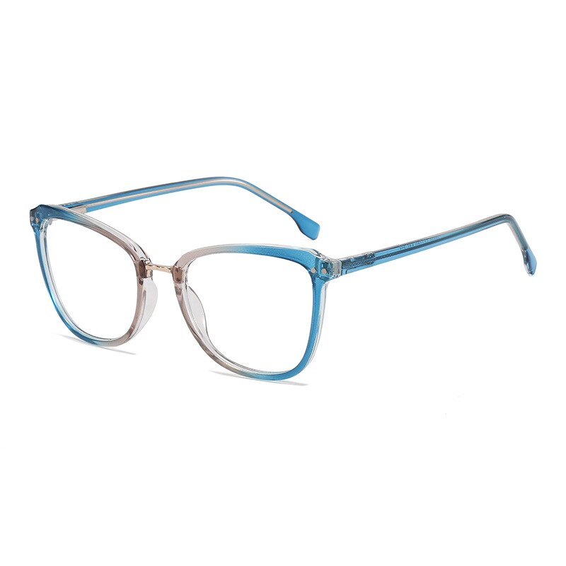 CCspace Unisex Full Rim Large Square Tr 90 Eyeglasses 56686 Full Rim CCspace C5Blue