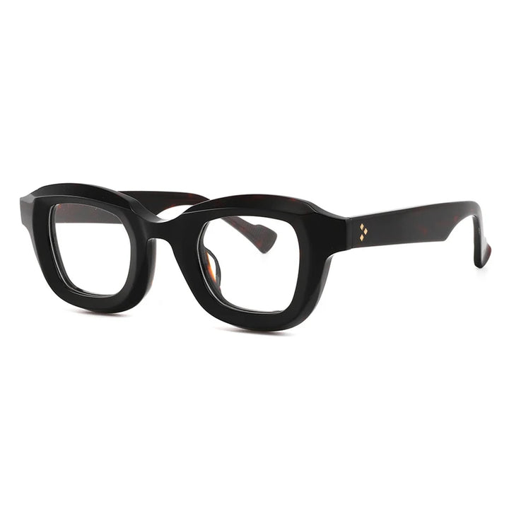 Gatenac Unisex Full Rim Square Acetate Eyeglasses Gxyj1145 Full Rim Gatenac Tortoiseshell