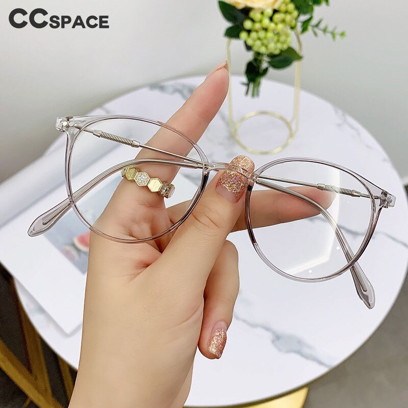 CCspace Unisex Full Rim Square Tr 90 Alloy Reading Glasses 56225 Reading Glasses CCspace