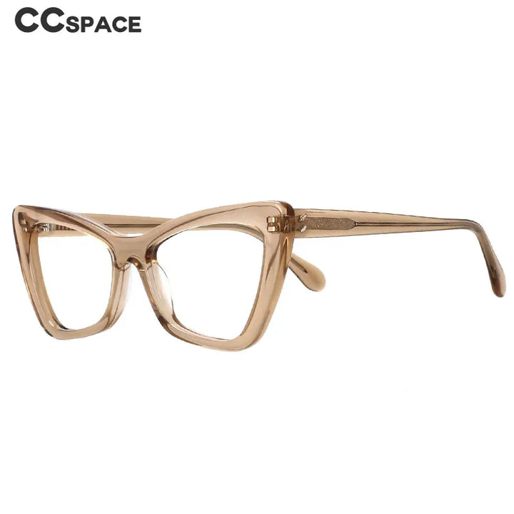 CCspace Women's Full RIm Cat Eye Acetate Hyperopic Reading Glasses R56955 Reading Glasses CCspace