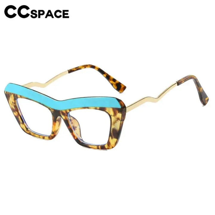 CCspace Unisex Full Rim Square Cat Eye Tr 90 Titanium Eyeglasses 57011 Full Rim CCspace
