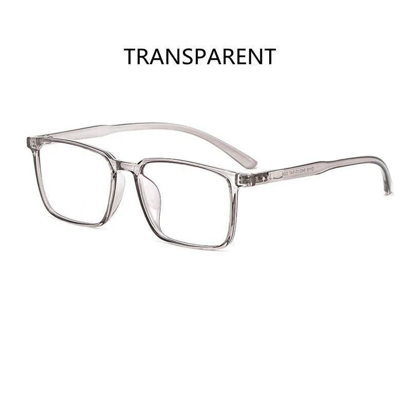 Kocolior Unisex Full Rim Square Acetate Tr 90 Hyperopic Reading Glasses D115 Reading Glasses Kocolior Transparent China 0