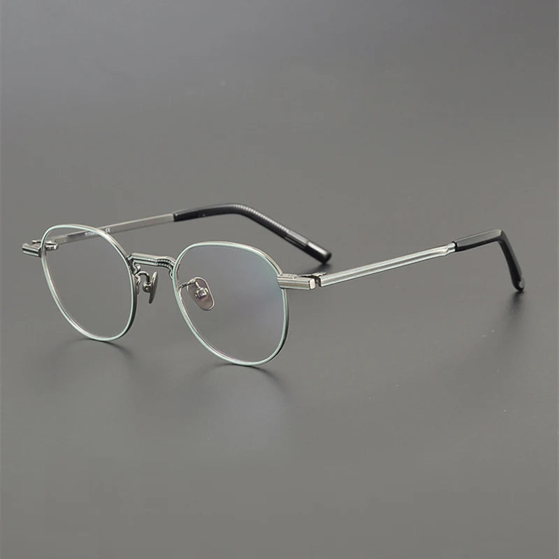 Black Mask Women's Full Rim Polygone Acetate Eyeglasses S955 Full Rim Black Mask