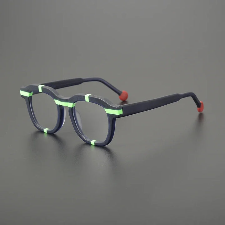 Hewei Unisex Full Rim Big Oval Square Acetate Eyeglasses 49150 Full Rim Hewei C1 CHINA