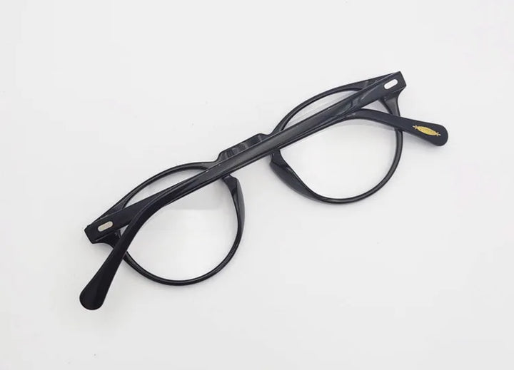 Yujo Unisex Full Rim Round Acetate Eyeglasses 1005 Full Rim Yujo