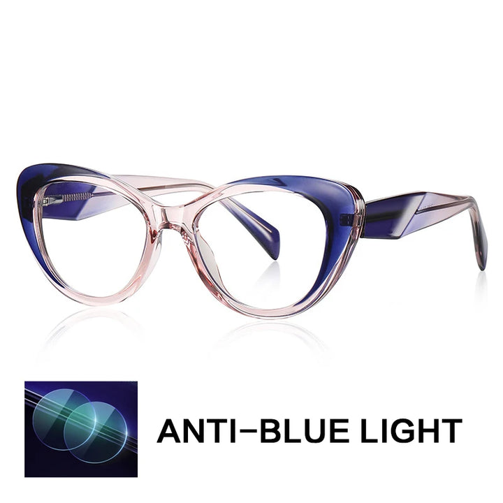 Gatenac Women's Full Rim Cat Eye Tr 90 Titanium Reading Glasses Gx2165