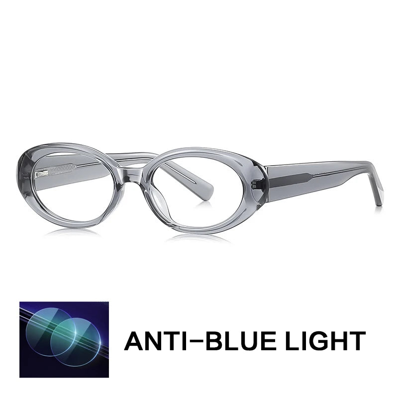 Gatenac Unisex Full Rim Oval Tr 90 Titanium Reading Glasses Gxyj9033