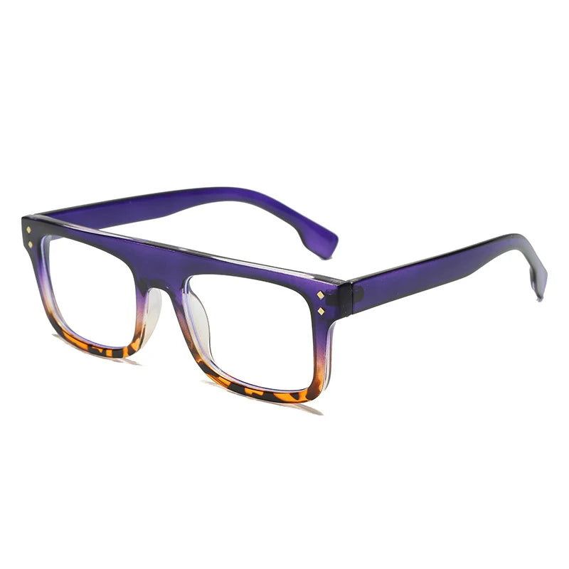 Xbora Unisex Full Rim Square Brow Line Acetate Eyeglasses 23003