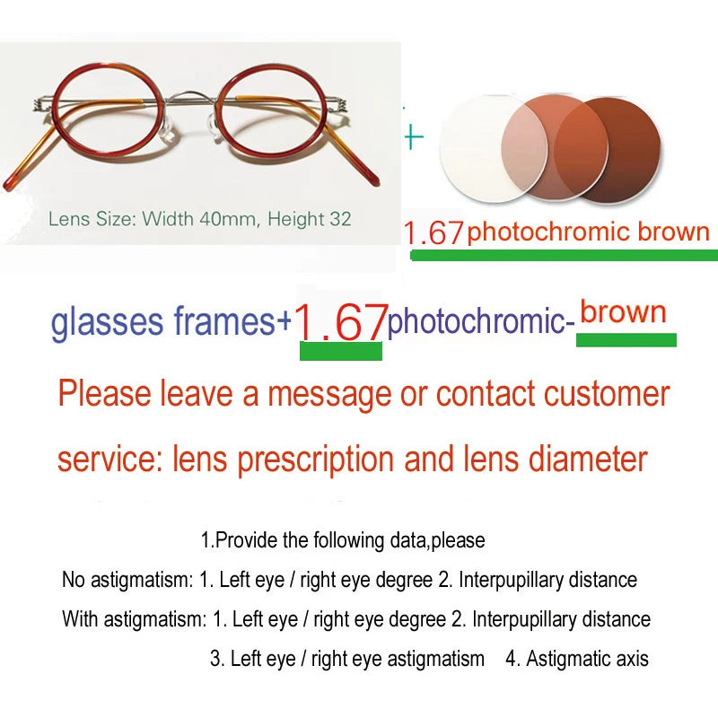 Yujo Unisex Full Rim Oval Steel Acetate Custom Eyeglasses 61432