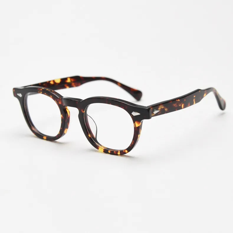 CCspace Unisex Full Rim Square Acetate Eyeglasses 56838 Full Rim CCspace C2Leopard