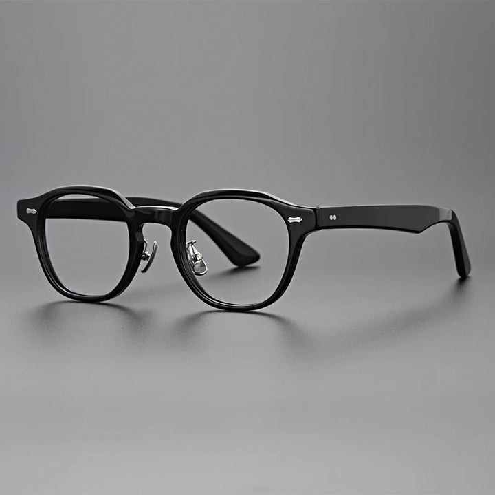 Hewei Unisex Full Rim Round Acetate Eyeglasses 0013 Full Rim Hewei   