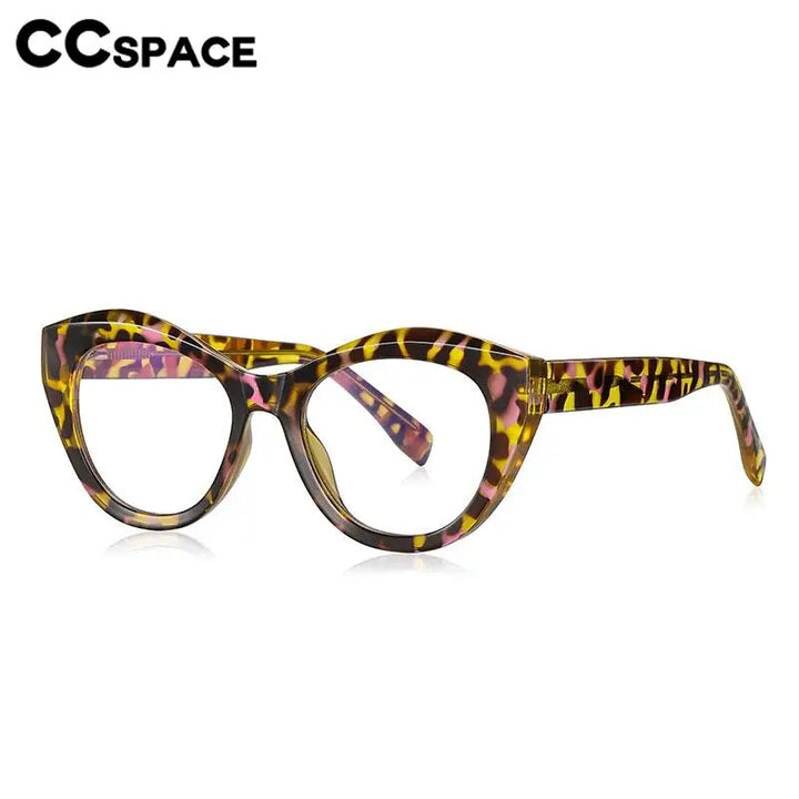 CCspace Unisex Full Rim Cat Eye Tr 90 Titanium Eyeglasses 57035 Full Rim CCspace