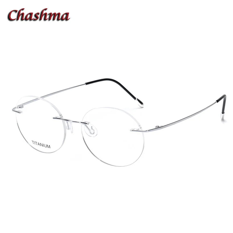 Chashma Ochki Women's Rimless Round Titanium Eyeglasses 16012