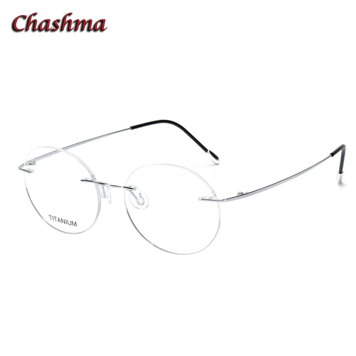 Chashma Ochki Women's Rimless Round Titanium Eyeglasses 16012